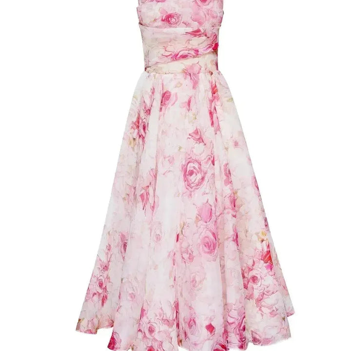 Floral Strap Midi Dress