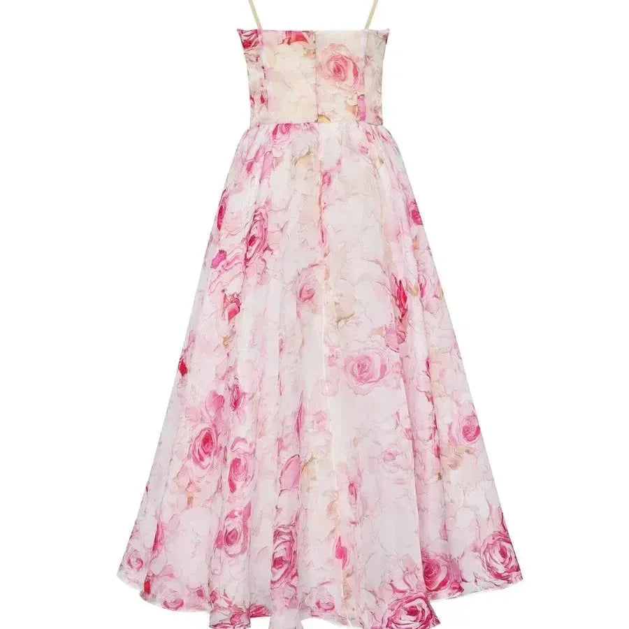 Floral Strap Midi Dress