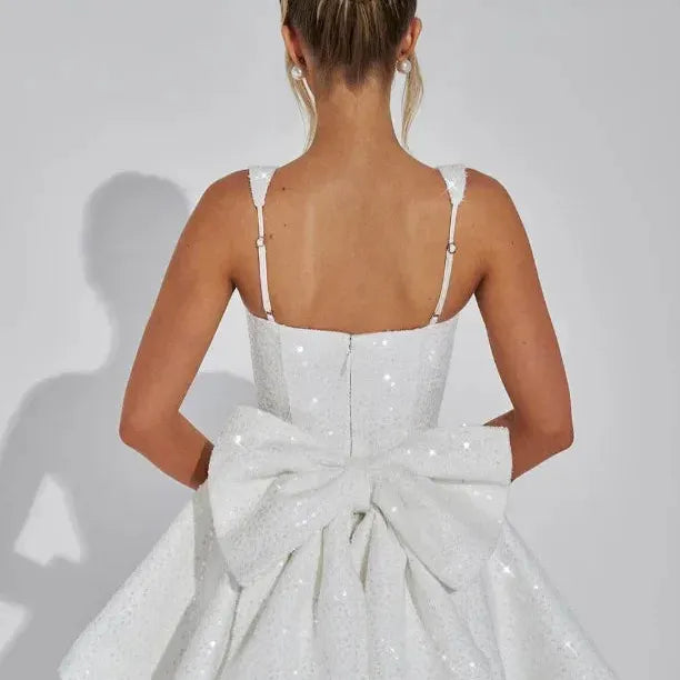 Sparkly Bow Mini Dress