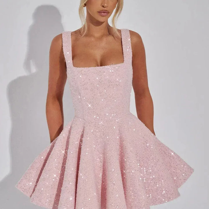 Sparkly Bow Mini Dress