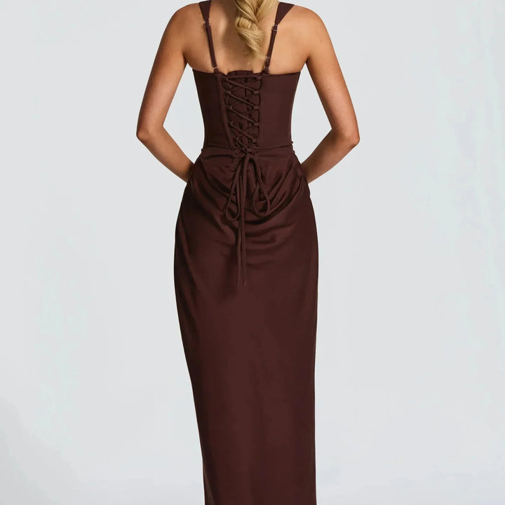 Open Back Long Fitted Dress