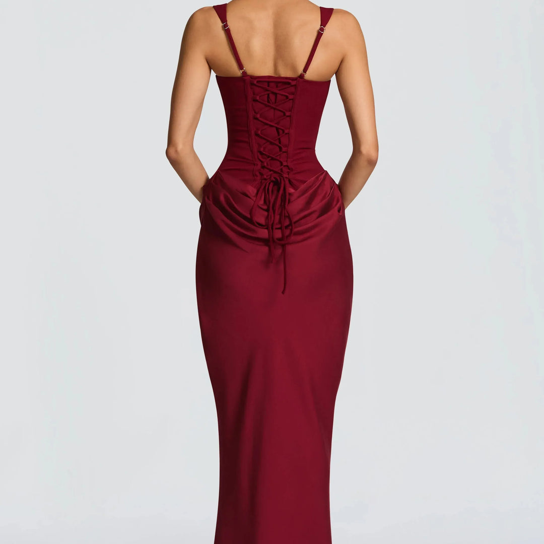 Open Back Long Fitted Dress