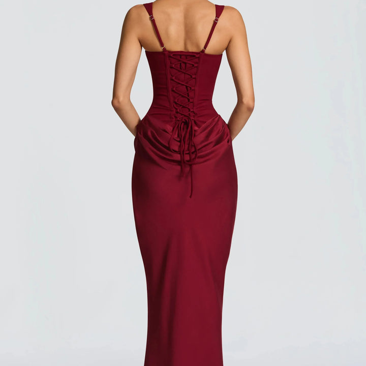 Open Back Long Fitted Dress