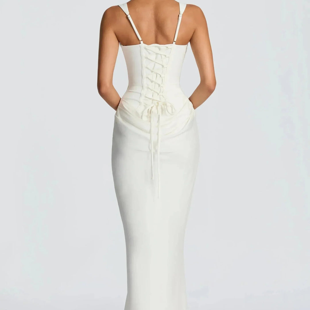 Open Back Long Fitted Dress