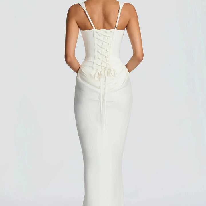 Open Back Long Fitted Dress