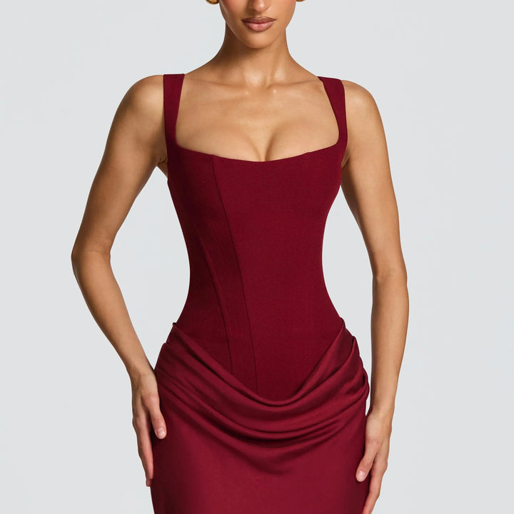 Open Back Long Fitted Dress