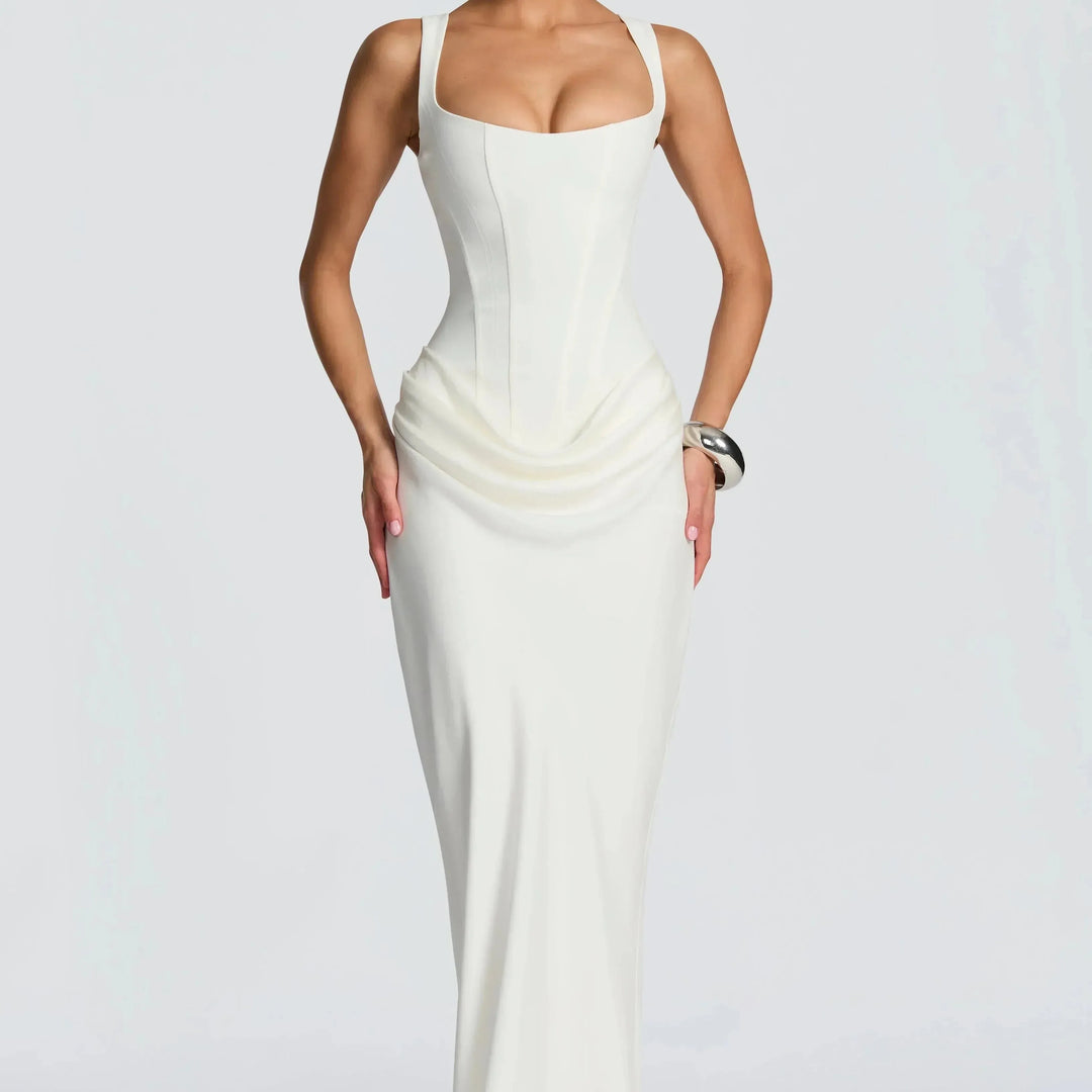 Open Back Long Fitted Dress