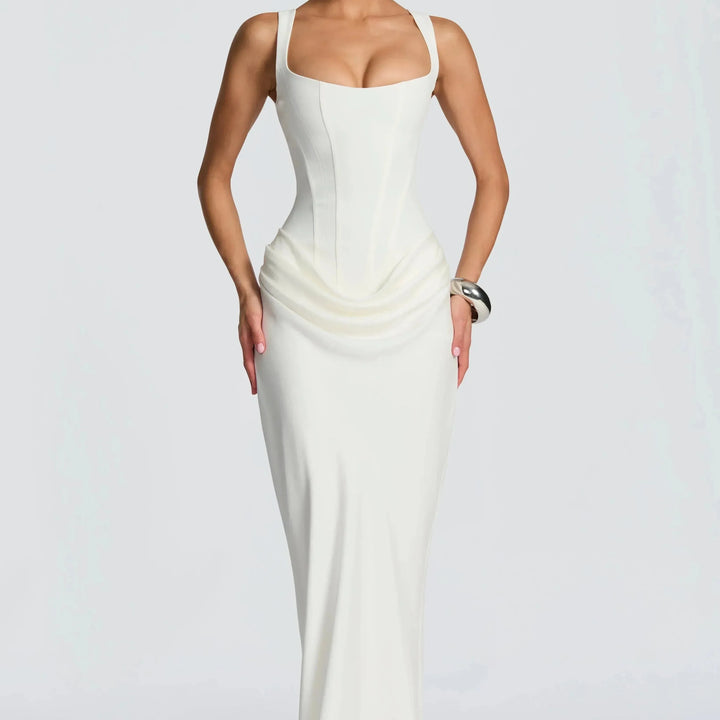 Open Back Long Fitted Dress
