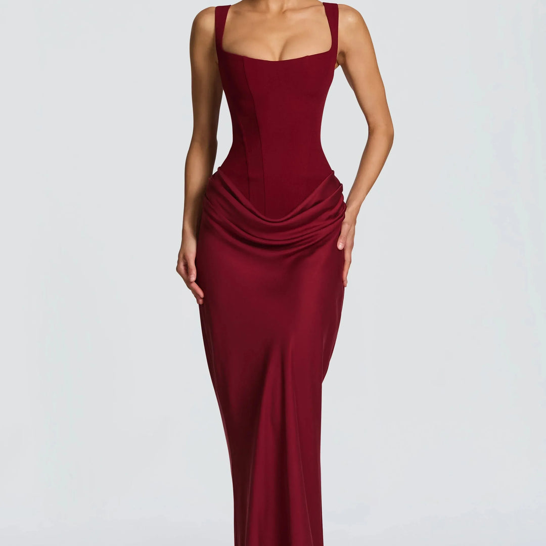 Open Back Long Fitted Dress