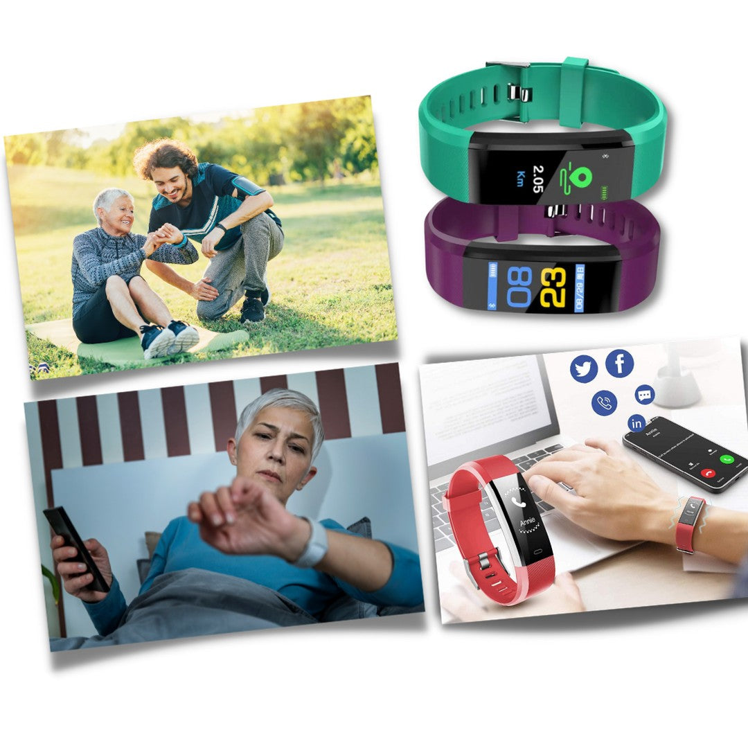 VitaWatch | Senioren Smartwatch met Gezondheidsmonitor en Groot LED-Scherm