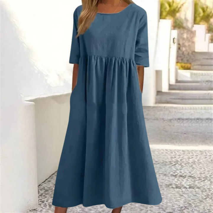 Breezy Smocked-Waist Summer Midi Dress