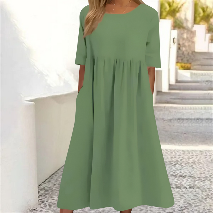 Breezy Smocked-Waist Summer Midi Dress