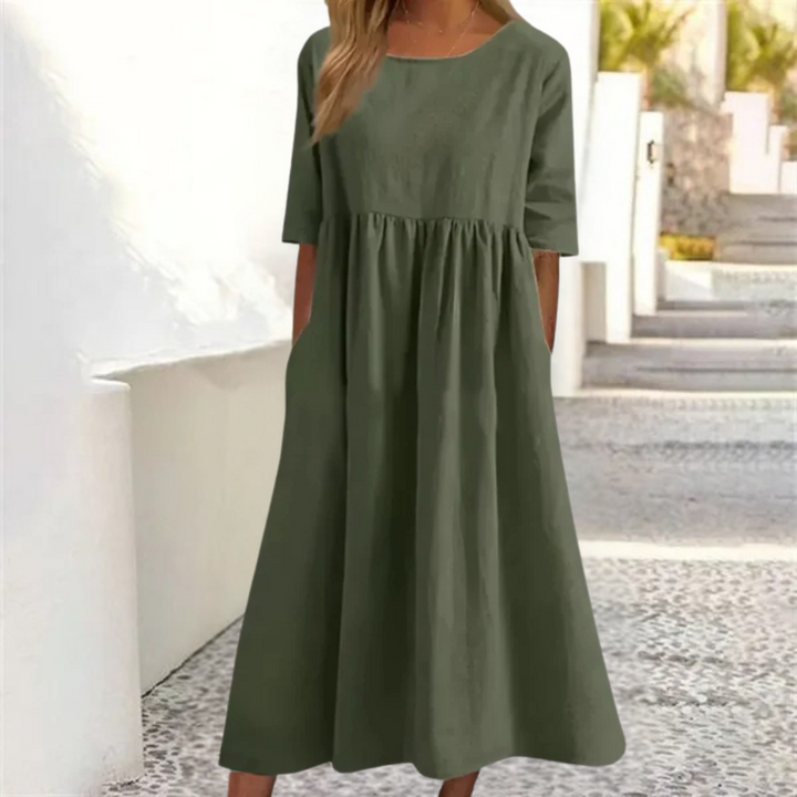 Breezy Smocked-Waist Summer Midi Dress
