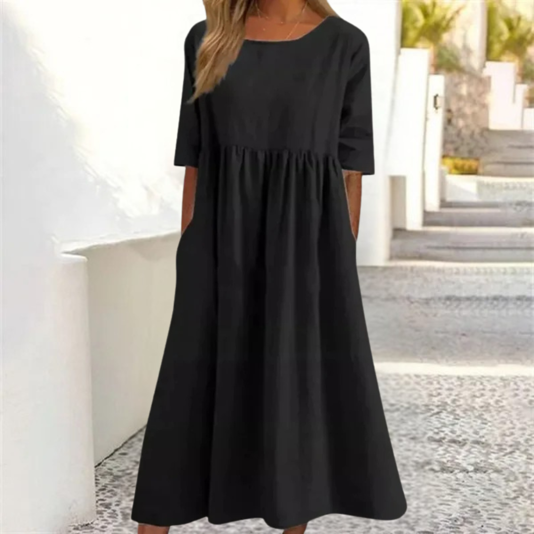 Breezy Smocked-Waist Summer Midi Dress
