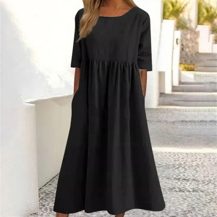 Breezy Smocked-Waist Summer Midi Dress