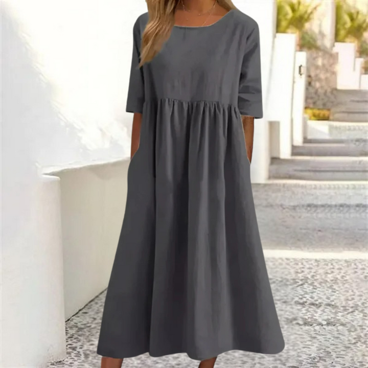 Breezy Smocked-Waist Summer Midi Dress