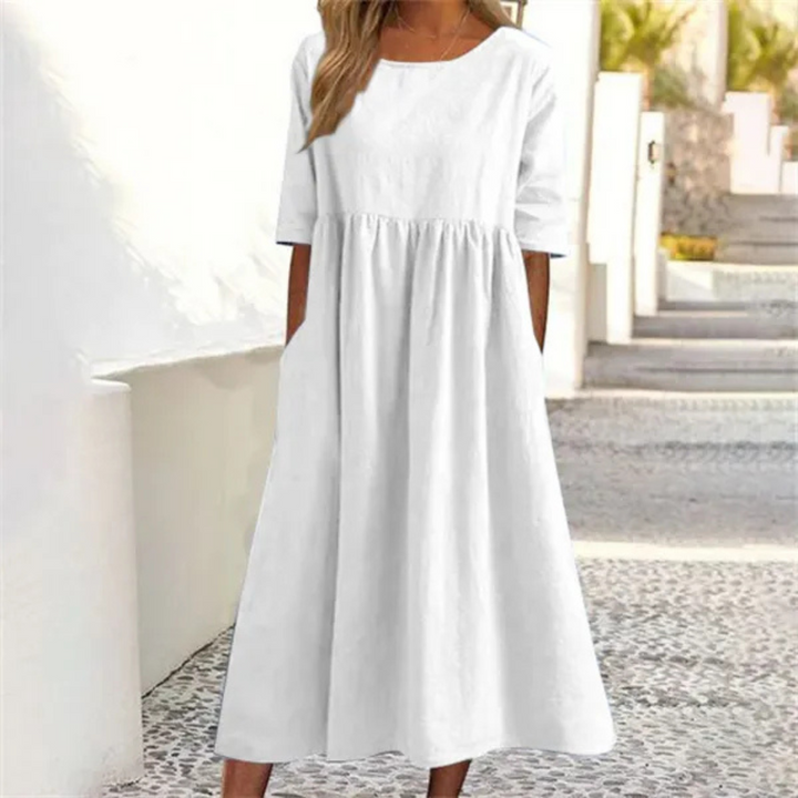 Breezy Smocked-Waist Summer Midi Dress