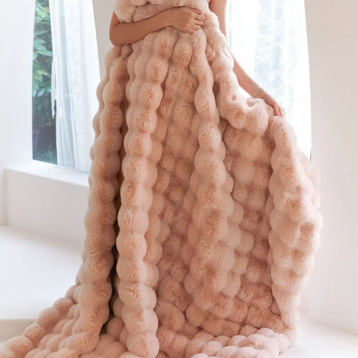The Plush Blanket Everyone Is Talking About! - WarmWool-Apricot-100x160cm (39x63in)-State of Style