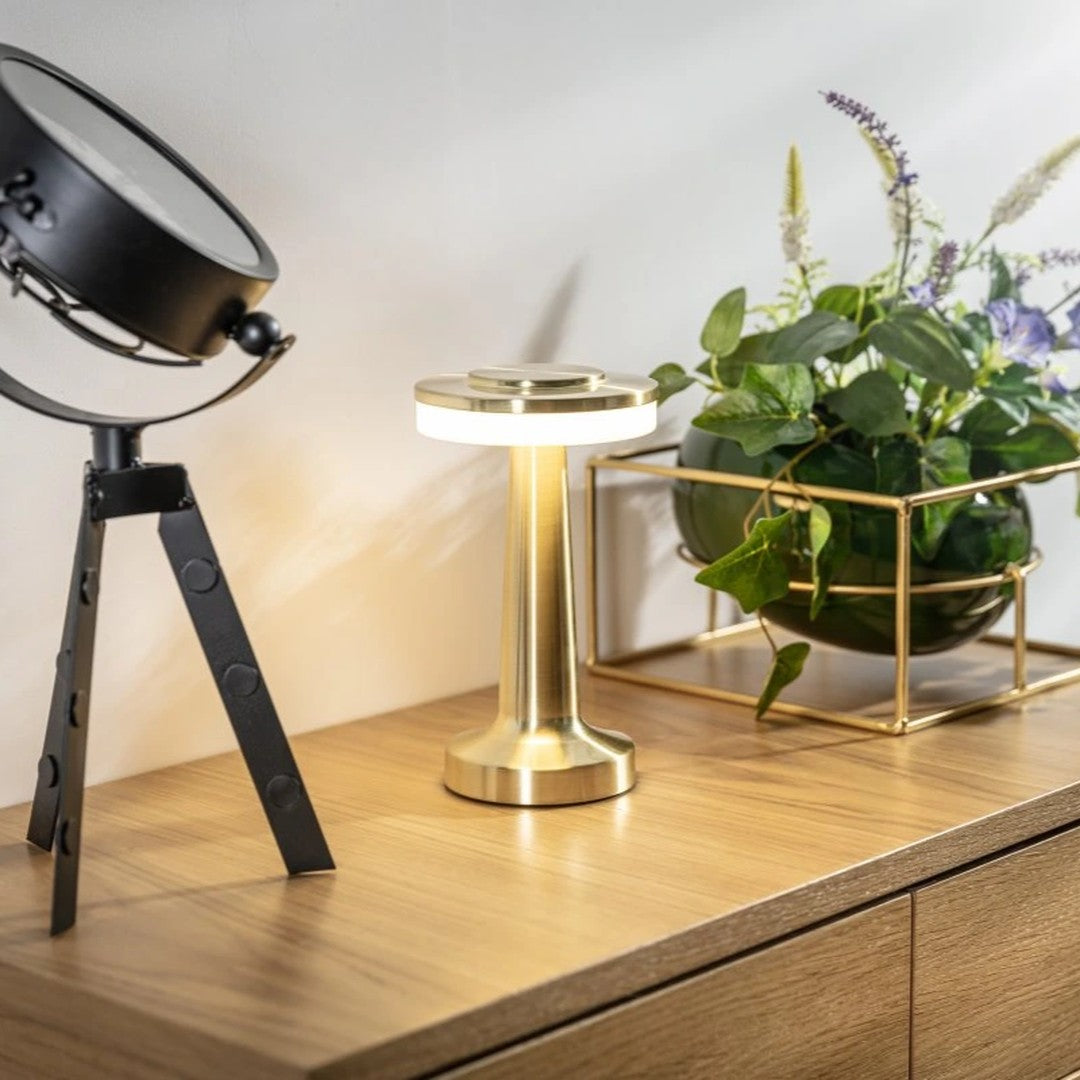 Wireless Retro Table Lamp - LumiBar-Gold-State of Style