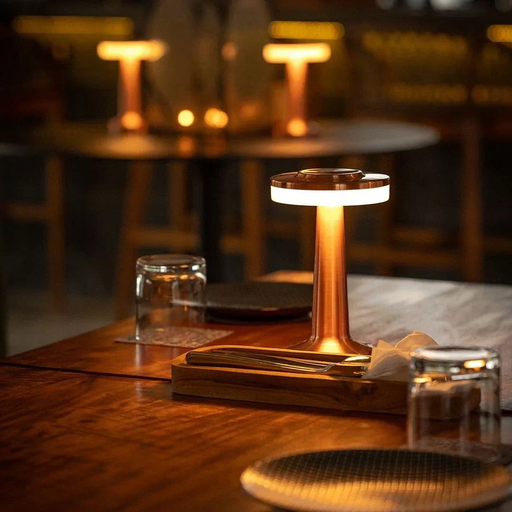 Wireless Retro Table Lamp - LumiBar-Rose Gold-State of Style